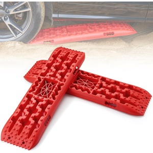image:imageVEVOR 10 TON Traction Boards with PP Material Recovery Boards for Offroad VehiclesCarsPickupsSUVsRVs Pair Tire Traction Mats on Snow Sand Mud and Loose Terrain Storage Bag Long RedRED41