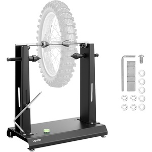 image:imageVEVOR Motorcycle Wheel Balancer Tire Balancer amp Truing Stand with Adjustable Centering Cones and Truing Pointer Balancing Tools for Sport amp Dirt Bikes Hollow Axle WheelsHollow  Solid Axle