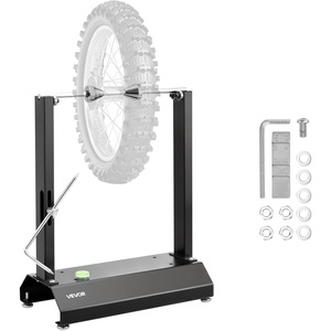 image:imageVEVOR Motorcycle Wheel Balancer Tire Balancer amp Truing Stand with Adjustable Centering Cones and Truing Pointer Balancing Tools for Sport amp Dirt Bikes Hollow Axle WheelsHollow Axle