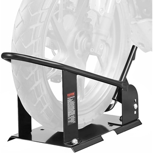 image:imageVEVOR Motorcycle Wheel Chock Max 1800 lbs Heavy Duty Motorcycle Stand with 3 Adjustable Holes Durable Steel Motorbike Front Tire Bracket Fits 1521 Wheels Work with OffRoad and Regular BikesColumn