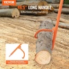 image:imageVEVOR 465 Log Lifter Adjustable Heavy Duty Log Roller Cant Hook Opening Felling Log Roller with Rubber Grip Log Cant Hook Logging Tools for Rolling Raising Turning Logs up to 19 DiaSteel Handle 465