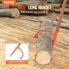 image:imageVEVOR 465 Log Lifter Adjustable Heavy Duty Log Roller Cant Hook Opening Felling Log Roller with Rubber Grip Log Cant Hook Logging Tools for Rolling Raising Turning Logs up to 19 DiaWood Handle 465