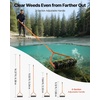 image:imageVEVOR Lake Weed Roller 18 ft Lake amp Pond Weed Removal Tool Muck Razer Aquatic amp Sludge Tiller Rid Roots and Muck Buildup 6 Preassembled Stainless Steel Blades 5 Aluminum Handles Easy Assembly14ft