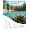 image:imageVEVOR Lake Weed Roller 18 ft Lake amp Pond Weed Removal Tool Muck Razer Aquatic amp Sludge Tiller Rid Roots and Muck Buildup 6 Preassembled Stainless Steel Blades 5 Aluminum Handles Easy Assembly12ft