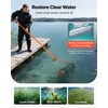 image:imageVEVOR Lake Weed Roller 18 ft Lake amp Pond Weed Removal Tool Muck Razer Aquatic amp Sludge Tiller Rid Roots and Muck Buildup 6 Preassembled Stainless Steel Blades 5 Aluminum Handles Easy Assembly20ft