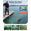 image:imageVEVOR Lake Weed Roller 18 ft Lake amp Pond Weed Removal Tool Muck Razer Aquatic amp Sludge Tiller Rid Roots and Muck Buildup 6 Preassembled Stainless Steel Blades 5 Aluminum Handles Easy Assembly14ft
