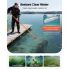 image:imageVEVOR Lake Weed Roller 18 ft Lake amp Pond Weed Removal Tool Muck Razer Aquatic amp Sludge Tiller Rid Roots and Muck Buildup 6 Preassembled Stainless Steel Blades 5 Aluminum Handles Easy Assembly18ft