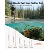 image:imageVEVOR Lake Weed Roller 18 ft Lake amp Pond Weed Removal Tool Muck Razer Aquatic amp Sludge Tiller Rid Roots and Muck Buildup 6 Preassembled Stainless Steel Blades 5 Aluminum Handles Easy Assembly18ft