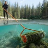 image:imageVEVOR Lake Weed Roller 18 ft Lake amp Pond Weed Removal Tool Muck Razer Aquatic amp Sludge Tiller Rid Roots and Muck Buildup 6 Preassembled Stainless Steel Blades 5 Aluminum Handles Easy Assembly18ft