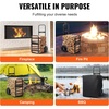 image:imageVEVOR Log Cart 250 lbs Load Capacity Outdoor and Indoor Wood Rack Storage Mover with Pneumatic Rubber Wheels Heavy Duty Steel Dolly Hauler Firewood Carrier for Fireplace Fire Pit Blackwith cover