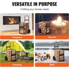 image:imageVEVOR Log Cart 250 lbs Load Capacity Outdoor and Indoor Wood Rack Storage Mover with Pneumatic Rubber Wheels Heavy Duty Steel Dolly Hauler Firewood Carrier for Fireplace Fire Pit Blackwithout cover
