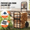 image:imageVEVOR Log Cart 250 lbs Load Capacity Outdoor and Indoor Wood Rack Storage Mover with Pneumatic Rubber Wheels Heavy Duty Steel Dolly Hauler Firewood Carrier for Fireplace Fire Pit Blackwithout cover