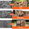 image:imageVEVOR Log Cart 250 lbs Load Capacity Outdoor and Indoor Wood Rack Storage Mover with Pneumatic Rubber Wheels Heavy Duty Steel Dolly Hauler Firewood Carrier for Fireplace Fire Pit Blackwithout cover