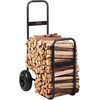 image:imageVEVOR Log Cart 250 lbs Load Capacity Outdoor and Indoor Wood Rack Storage Mover with Pneumatic Rubber Wheels Heavy Duty Steel Dolly Hauler Firewood Carrier for Fireplace Fire Pit Blackwithout cover