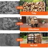 image:imageVEVOR Log Cart 250 lbs Load Capacity Outdoor and Indoor Wood Rack Storage Mover with Pneumatic Rubber Wheels Heavy Duty Steel Dolly Hauler Firewood Carrier for Fireplace Fire Pit Blackwith cover