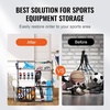 image:imageHappybuy Golf Storage Garage Organizer 2 Bag Stand Sports Equipment Rack Steel Cart Black with Baskets amp Hooks