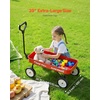 image:imageVEVOR 39 inch Pull Along Kids Wagon Red Rolling Cargo Toy Wagons for Kids Outdoor Utility Cart for Garden Beach Camping with All Terrain Wheels for Child Present Supports up to 330 lbsRed