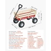 image:imageVEVOR 39 inch Pull Along Kids Wagon Red Rolling Cargo Toy Wagons for Kids Outdoor Utility Cart for Garden Beach Camping with All Terrain Wheels for Child Present Supports up to 330 lbsRed
