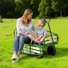 image:imageVEVOR 39 inch Pull Along Kids Wagon Red Rolling Cargo Toy Wagons for Kids Outdoor Utility Cart for Garden Beach Camping with All Terrain Wheels for Child Present Supports up to 330 lbsBlackgreen