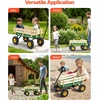 image:imageVEVOR 39 inch Pull Along Kids Wagon Red Rolling Cargo Toy Wagons for Kids Outdoor Utility Cart for Garden Beach Camping with All Terrain Wheels for Child Present Supports up to 330 lbsGreen