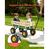 image:imageVEVOR 39 inch Pull Along Kids Wagon Red Rolling Cargo Toy Wagons for Kids Outdoor Utility Cart for Garden Beach Camping with All Terrain Wheels for Child Present Supports up to 330 lbsGreen