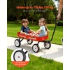 image:imageVEVOR 39 inch Pull Along Kids Wagon Red Rolling Cargo Toy Wagons for Kids Outdoor Utility Cart for Garden Beach Camping with All Terrain Wheels for Child Present Supports up to 330 lbsRed