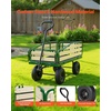 image:imageVEVOR 39 inch Pull Along Kids Wagon Red Rolling Cargo Toy Wagons for Kids Outdoor Utility Cart for Garden Beach Camping with All Terrain Wheels for Child Present Supports up to 330 lbsBlackgreen