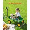 image:imageVEVOR 39 inch Pull Along Kids Wagon Red Rolling Cargo Toy Wagons for Kids Outdoor Utility Cart for Garden Beach Camping with All Terrain Wheels for Child Present Supports up to 330 lbsGreen