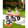 image:imageVEVOR 39 inch Pull Along Kids Wagon Red Rolling Cargo Toy Wagons for Kids Outdoor Utility Cart for Garden Beach Camping with All Terrain Wheels for Child Present Supports up to 330 lbsRed