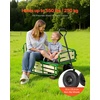 image:imageVEVOR 39 inch Pull Along Kids Wagon Red Rolling Cargo Toy Wagons for Kids Outdoor Utility Cart for Garden Beach Camping with All Terrain Wheels for Child Present Supports up to 330 lbsBlackgreen