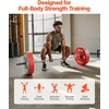 image:imageVEVOR 4FT6FT Barbell Bar Fits 2Inch Weight Plates Chrome Plated Barbell Bar with Knurled Grip for Strength Training Weightlifting Squat Deadlift Bench Press Curl Overhead Press 500lbs Capacity6 FT