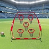 image:imageVEVOR 7 x 7 ft Football Throwing NetQuarterback Training Equipment with 5 Target PocketsIncludes Straps and Portable Carry Case Improve QB Throwing AccuracyRed
