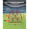 image:imageVEVOR 7 x 7 ft Football Throwing NetQuarterback Training Equipment with 5 Target PocketsIncludes Straps and Portable Carry Case Improve QB Throwing AccuracyRed