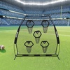 image:imageVEVOR 7 x 7 ft Football Throwing NetQuarterback Training Equipment with 5 Target PocketsIncludes Straps and Portable Carry Case Improve QB Throwing AccuracyBlack