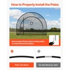 image:imageVEVOR Baseball Batting Cage1240 Ft Carbon SteelFiberglasss Portable Batting Cage Battings Cages Netting for Indoor Outdoor12 FT