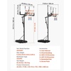 image:imageVEVOR Basketball Hoop 28 32 44 48 54 Inchs PC Backboard Height Adjustable Basketball Portable Hoop amp Goal Regulation Basketball Hoop Outdoor Teens Adults Basketball Court Schools ParksUpgraded Adjustable 52510ft  44 inch Backboard