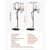 image:imageVEVOR Basketball Hoop 28 32 44 48 54 Inchs PC Backboard Height Adjustable Basketball Portable Hoop amp Goal Regulation Basketball Hoop Outdoor Teens Adults Basketball Court Schools ParksUpgraded Adjustable 52510ft  48 inch Backboard