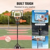 image:imageVEVOR Basketball Hoop 28 32 44 48 54 Inchs PC Backboard Height Adjustable Basketball Portable Hoop amp Goal Regulation Basketball Hoop Outdoor Teens Adults Basketball Court Schools ParksAdjustable 57ft  32 inch Backboard