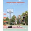 image:imageVEVOR Basketball Hoop 28 32 44 48 54 Inchs PC Backboard Height Adjustable Basketball Portable Hoop amp Goal Regulation Basketball Hoop Outdoor Teens Adults Basketball Court Schools ParksBasic Adjustable to 10ft  48 inch Backboard