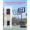 image:imageVEVOR Basketball Hoop 28 32 44 48 54 Inchs PC Backboard Height Adjustable Basketball Portable Hoop amp Goal Regulation Basketball Hoop Outdoor Teens Adults Basketball Court Schools ParksBasic Adjustable 4410ft  44 inch Backboard