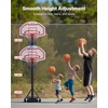 image:imageVEVOR Basketball Hoop 28 32 44 48 54 Inchs PC Backboard Height Adjustable Basketball Portable Hoop amp Goal Regulation Basketball Hoop Outdoor Teens Adults Basketball Court Schools ParksBasic Adjustable 5269ft  28 inch Backboard