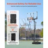 image:imageVEVOR Basketball Hoop 28 32 44 48 54 Inchs PC Backboard Height Adjustable Basketball Portable Hoop amp Goal Regulation Basketball Hoop Outdoor Teens Adults Basketball Court Schools ParksUpgraded Adjustable 52510ft  48 inch Backboard