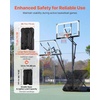 image:imageVEVOR Basketball Hoop 28 32 44 48 54 Inchs PC Backboard Height Adjustable Basketball Portable Hoop amp Goal Regulation Basketball Hoop Outdoor Teens Adults Basketball Court Schools ParksUpgraded Adjustable to 10ft  54 inch Backboard