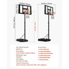 image:imageVEVOR Basketball Hoop 28 32 44 48 54 Inchs PC Backboard Height Adjustable Basketball Portable Hoop amp Goal Regulation Basketball Hoop Outdoor Teens Adults Basketball Court Schools ParksBasic Adjustable 4410ft  44 inch Backboard