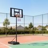 image:imageVEVOR Basketball Hoop 28 32 44 48 54 Inchs PC Backboard Height Adjustable Basketball Portable Hoop amp Goal Regulation Basketball Hoop Outdoor Teens Adults Basketball Court Schools ParksBasic Adjustable 4410ft  44 inch Backboard