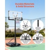 image:imageVEVOR Basketball Hoop 28 32 44 48 54 Inchs PC Backboard Height Adjustable Basketball Portable Hoop amp Goal Regulation Basketball Hoop Outdoor Teens Adults Basketball Court Schools ParksBasic Adjustable to 10ft  48 inch Backboard