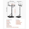 image:imageVEVOR Basketball Hoop 28 32 44 48 54 Inchs PC Backboard Height Adjustable Basketball Portable Hoop amp Goal Regulation Basketball Hoop Outdoor Teens Adults Basketball Court Schools ParksBasic Adjustable to 10ft  48 inch Backboard