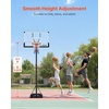 image:imageVEVOR Basketball Hoop 28 32 44 48 54 Inchs PC Backboard Height Adjustable Basketball Portable Hoop amp Goal Regulation Basketball Hoop Outdoor Teens Adults Basketball Court Schools ParksUpgraded Adjustable 52510ft  44 inch Backboard