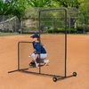 image:imageVEVOR Batting Screen  Baseball amp Softball Protector with Carry Bag amp Ground Stakes Pitching Net for Pitchers Protection7x7 ft