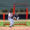 image:imageVEVOR Batting Screen  Baseball amp Softball Protector with Carry Bag amp Ground Stakes Pitching Net for Pitchers Protection7x7 ft